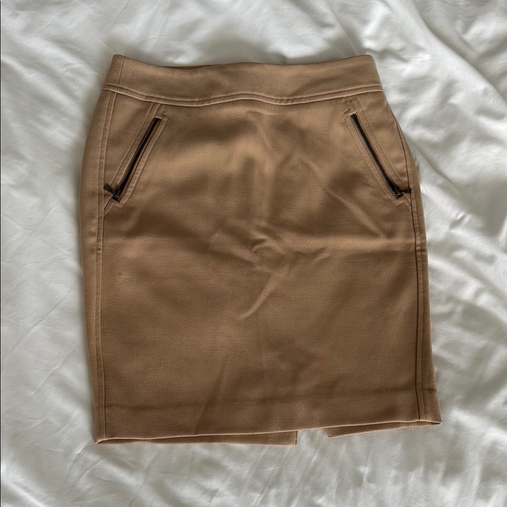 Ann Taylor The LOFT Classic Tan Pencil Skirt